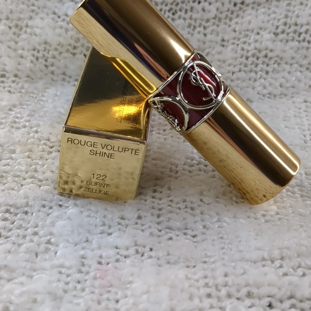 Yves Saint Laurent Volupté Shine Lipstick, Burnt Zellige (122), 3.2g/0.11oz